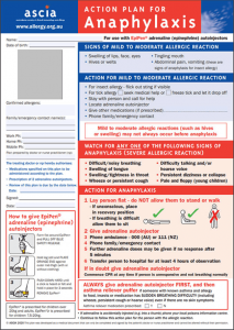 Anaphylaxis Action Plan (Red) - Dr Monica Falk